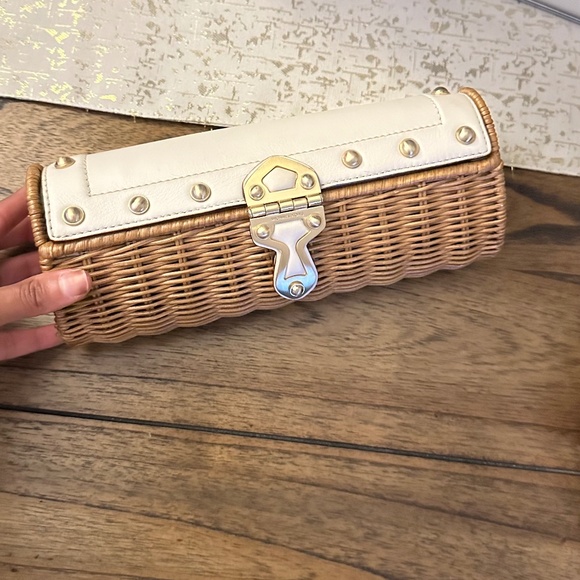 Michael Kors Handbags - Michael Kors Wicker Summer Clutch